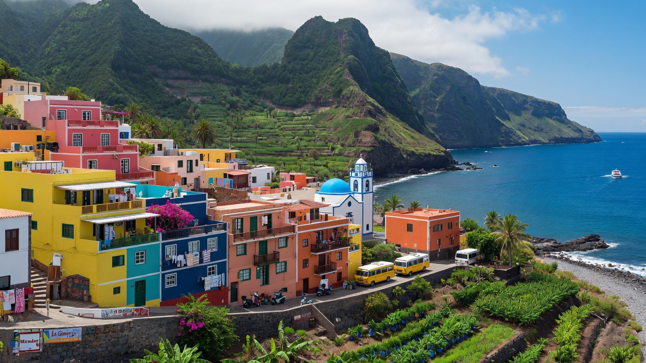 Canary Islands charming town or coast
