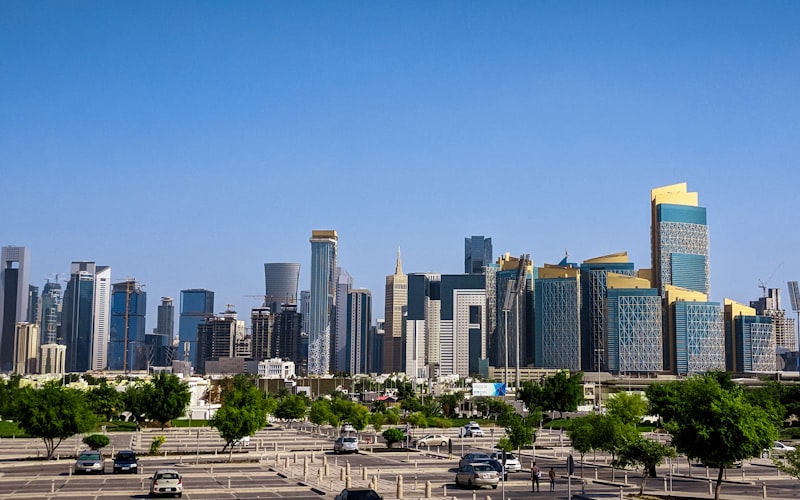 Doha city skyline and waterfront