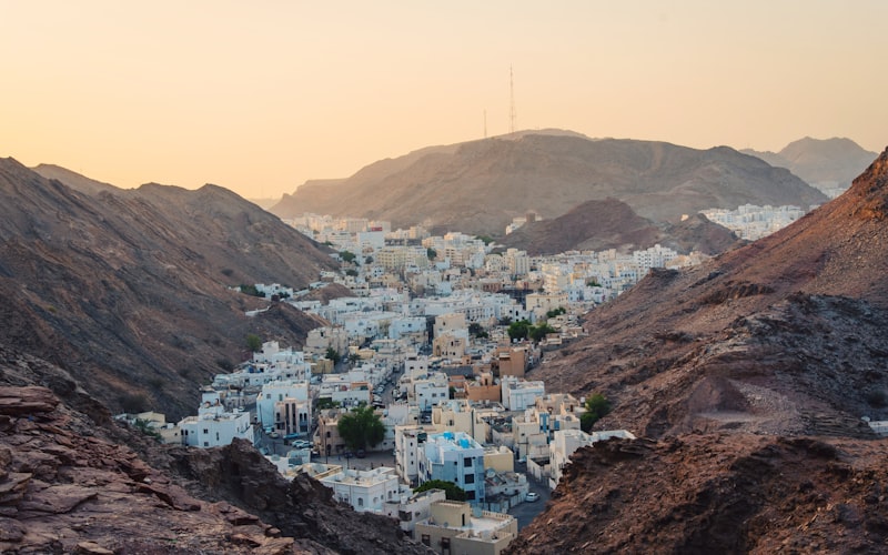 Al Hajar mountain range near Muscat Oman