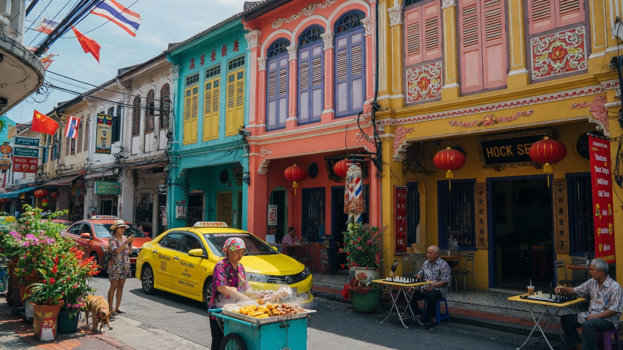 Phuket old town or temple